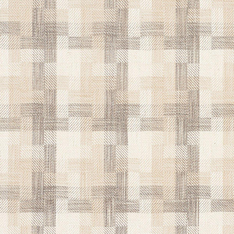 SCHUMACHER BORO PLAID NATURAL FABRIC | Atlanta Fabrics