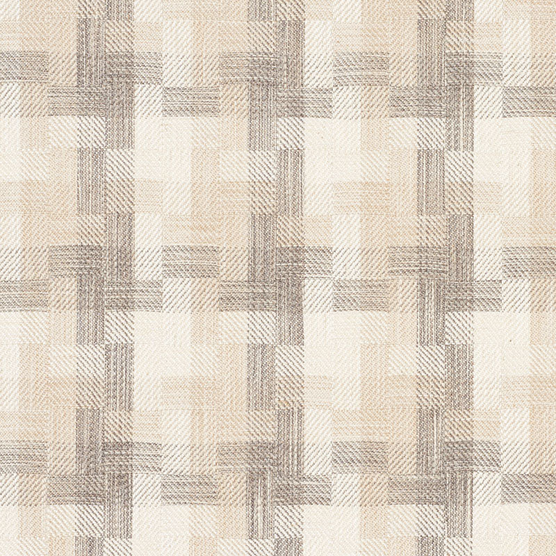 Schumacher BORO PLAID NATURAL Fabric | Atlanta Fabrics