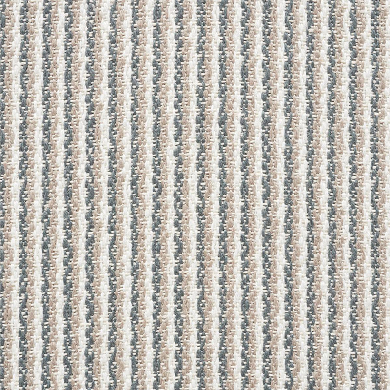 SCHUMACHER SHORELINE STRIPE STONE FABRIC | Atlanta Fabrics