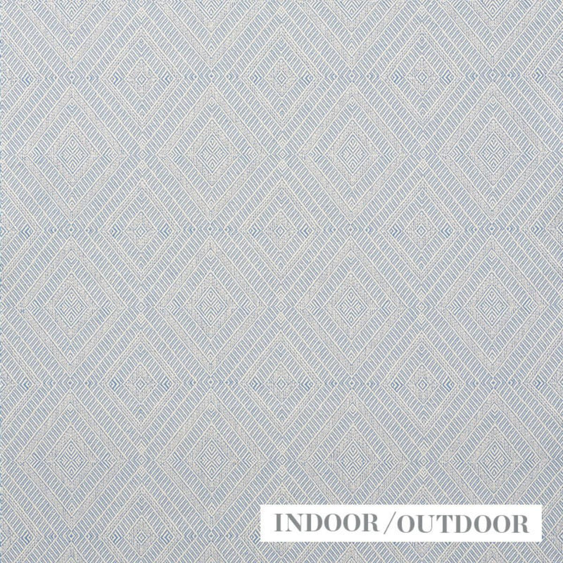 SCHUMACHER GEOMETRIC WEAVE INDOOR/OUTDOOR CHAMBRAY FABRIC | Atlanta Fabrics