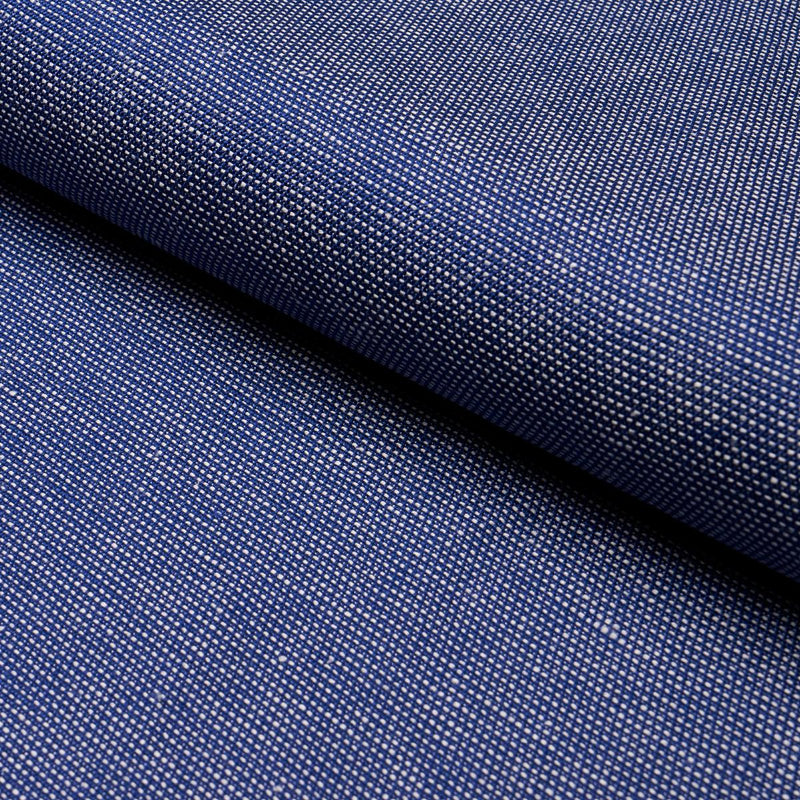 SCHUMACHER CAMARILLO LINEN WEAVE IO NAVY FABRIC | Atlanta Fabrics
