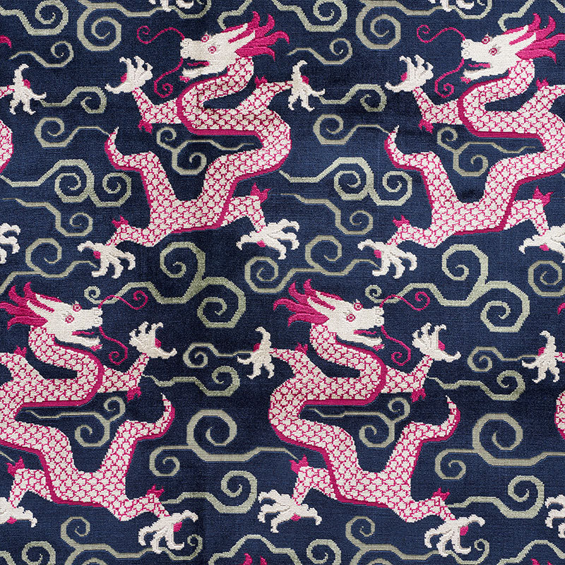 Schumacher BIXI VELVET SAPPHIRE Fabric | Atlanta Fabrics