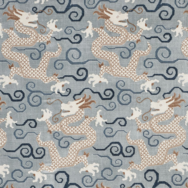 Schumacher BIXI VELVET CELESTINE Fabric | Atlanta Fabrics