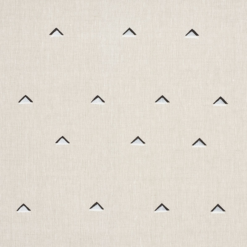 Schumacher OVERLAPPING TRIANGLES BLACK & WHITE Fabric | Atlanta Fabrics