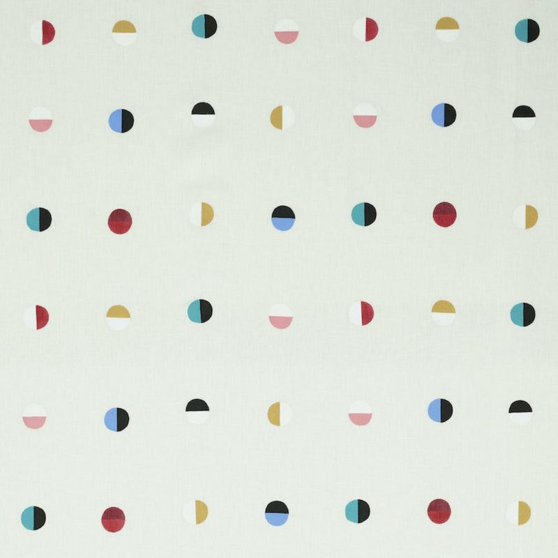SCHUMACHER JOSHUA TREE MULTI MOONS ON IVORY FABRIC | Atlanta Fabrics