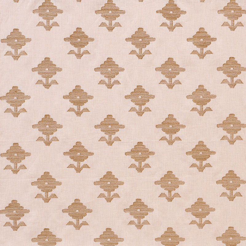 Schumacher RUBIA EMBROIDERY BLUSH Fabric | Atlanta Fabrics