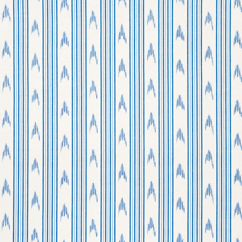 Schumacher SANTA BARBARA IKAT INDIGO Fabric | Atlanta Fabrics