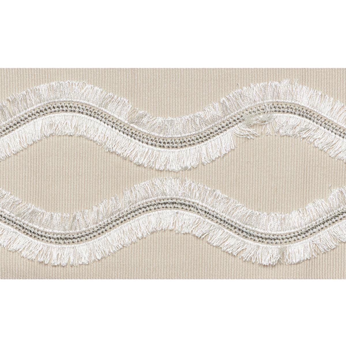 Schumacher OGEE EMBROIDERED TAPE NEUTRAL Trim | Atlanta Fabrics