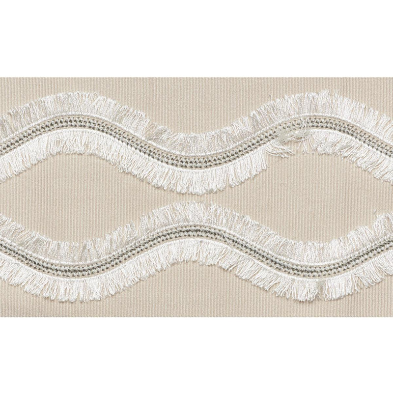 Schumacher OGEE EMBROIDERED TAPE NEUTRAL Trim | Atlanta Fabrics