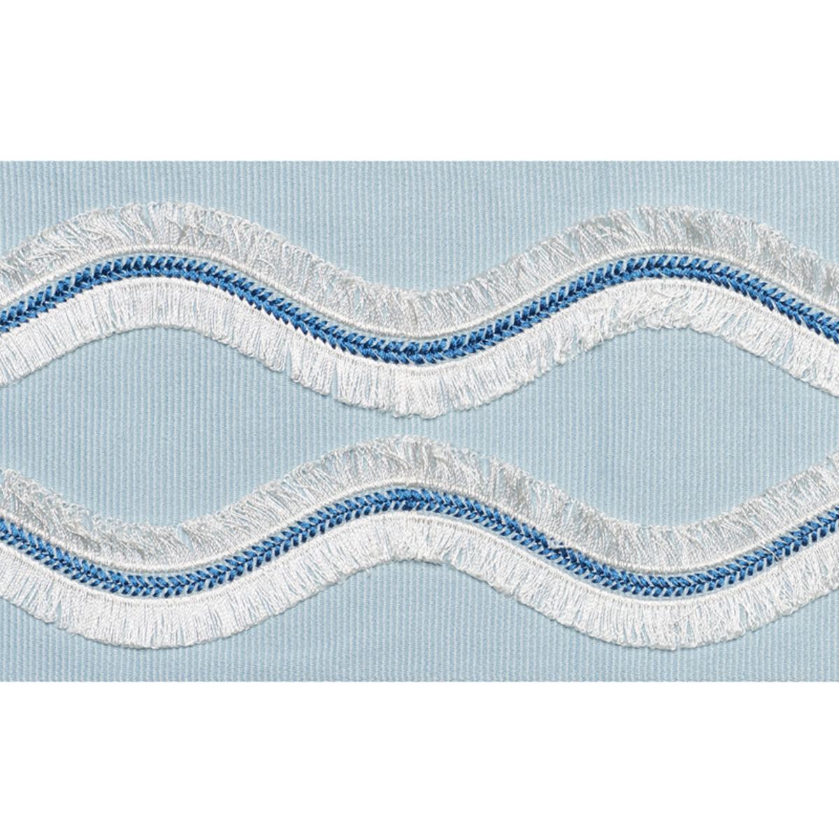 OGEE EMBROIDERED TAPE SKY