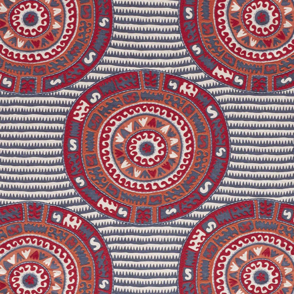 SCHUMACHER CORFU NAVY MULTI FABRIC | Atlanta Fabrics