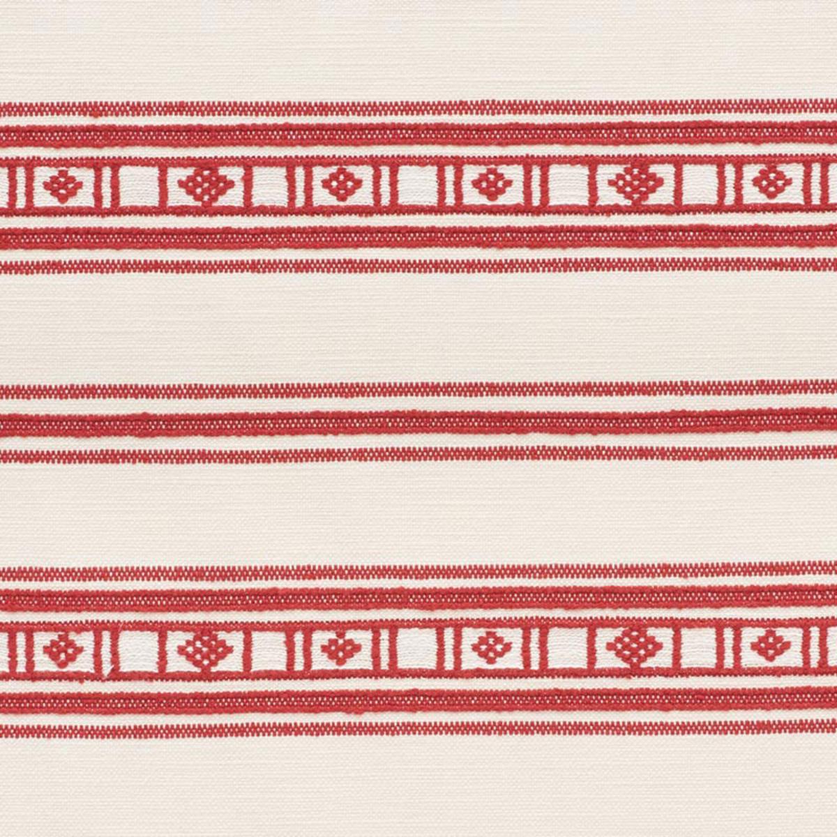SCHUMACHER BUENA VISTA RED FABRIC | Atlanta Fabrics