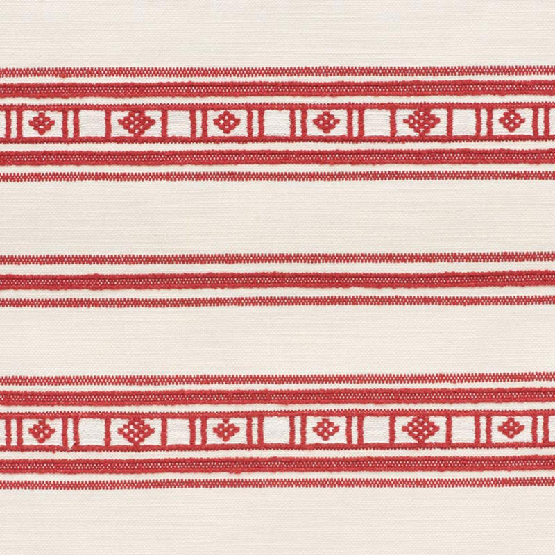 SCHUMACHER BUENA VISTA RED FABRIC | Atlanta Fabrics