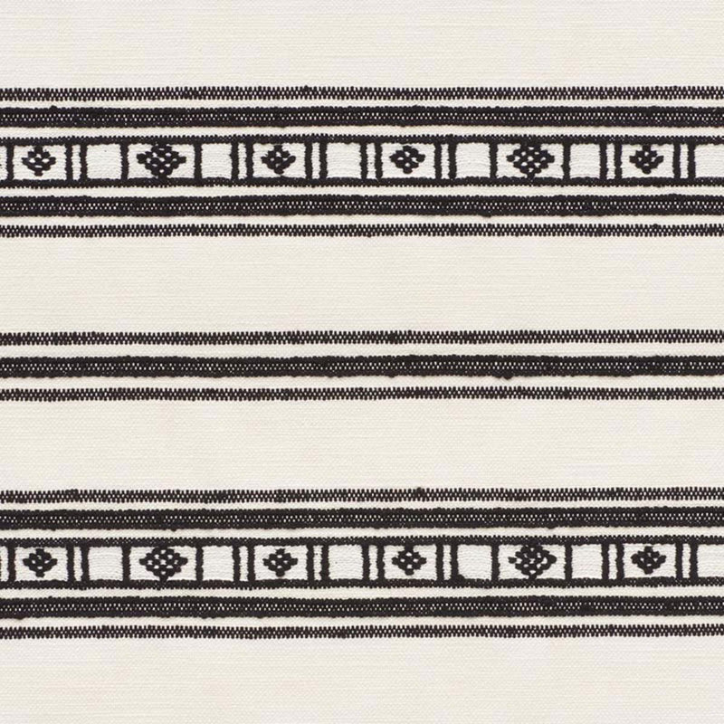SCHUMACHER BUENA VISTA BLACK FABRIC | Atlanta Fabrics