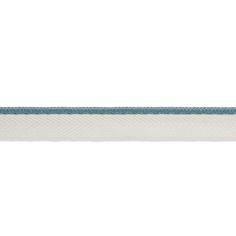 Schumacher GUSTAVE SILK LIP CORD NARROW CADET Trim | Atlanta Fabrics