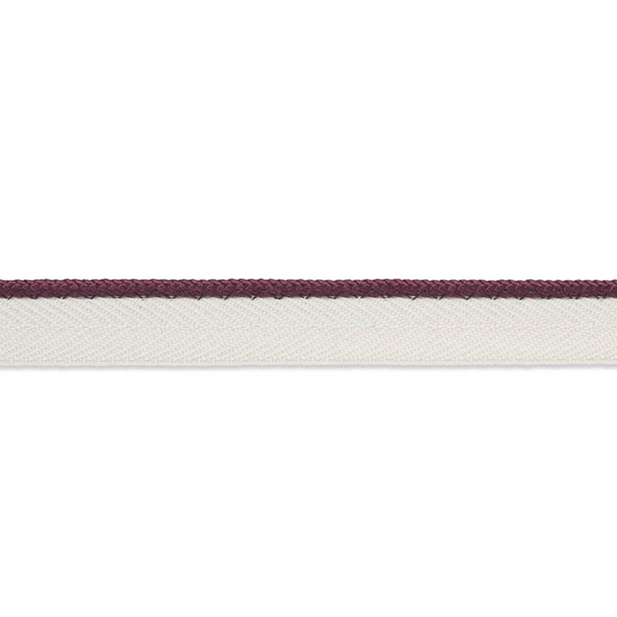 GUSTAVE SILK LIP CORD NARROW EGGPLANT