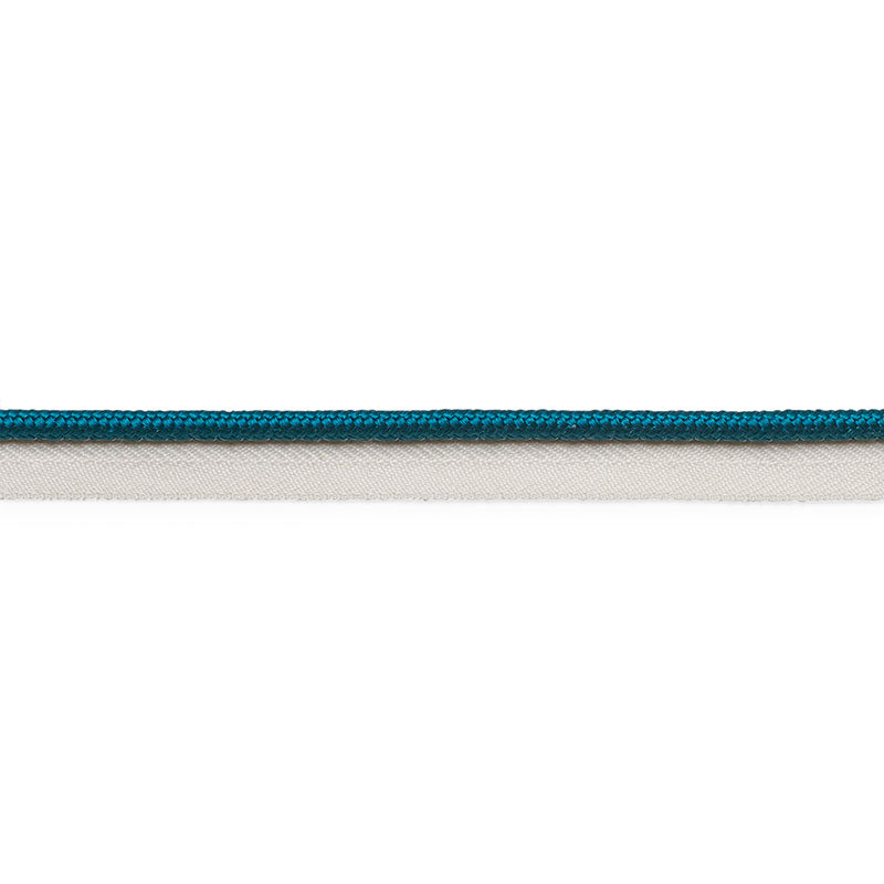 Schumacher GUSTAVE SILK LIP CORD MEDIUM PEACOCK Trim | Atlanta Fabrics