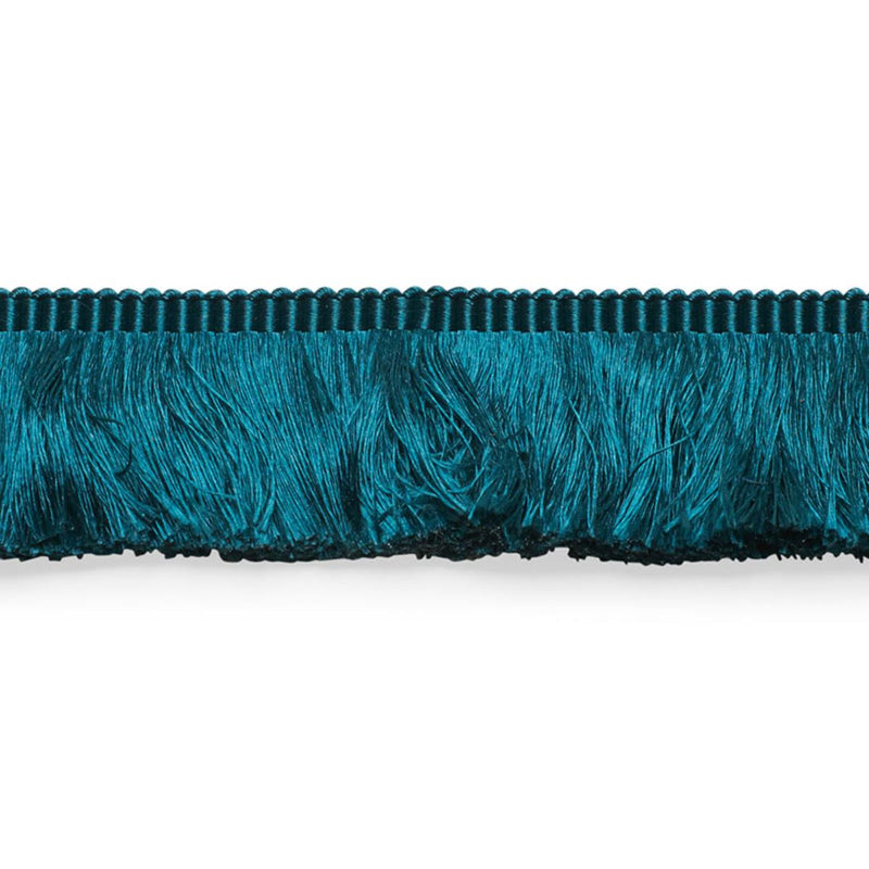 SCHUMACHER FRANCOIS SILK BRUSH FRINGE PEACOCK TRIM | Atlanta Fabrics