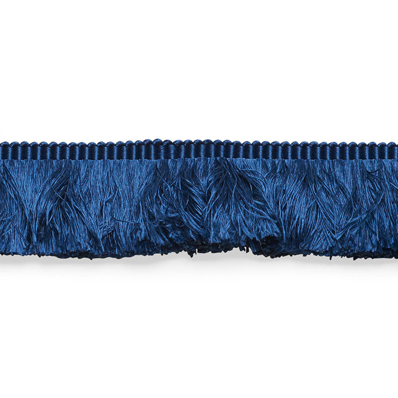 Schumacher FRANCOIS SILK BRUSH FRINGE NAVY Trim | Atlanta Fabrics