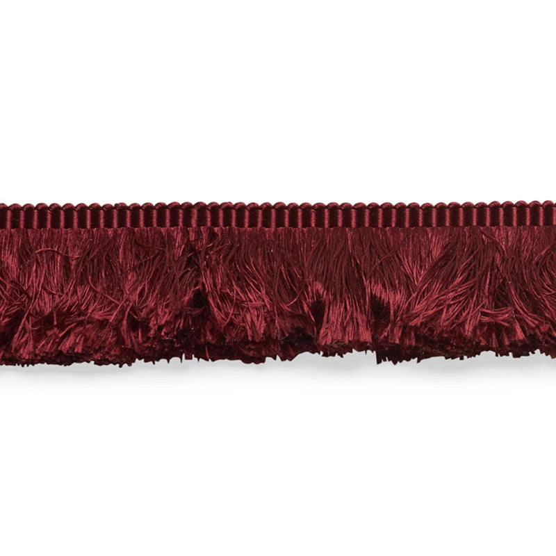 SCHUMACHER FRANCOIS SILK BRUSH FRINGE BURGUNDY TRIM | Atlanta Fabrics