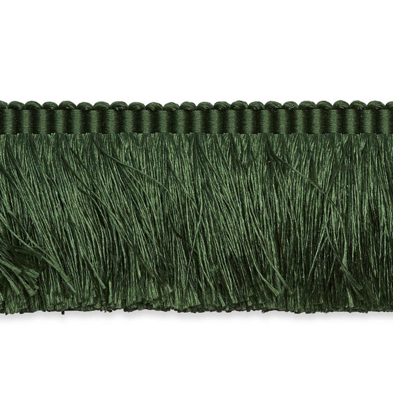 SCHUMACHER FRANCOIS SILK BRUSH FRINGE EMERALD TRIM | Atlanta Fabrics