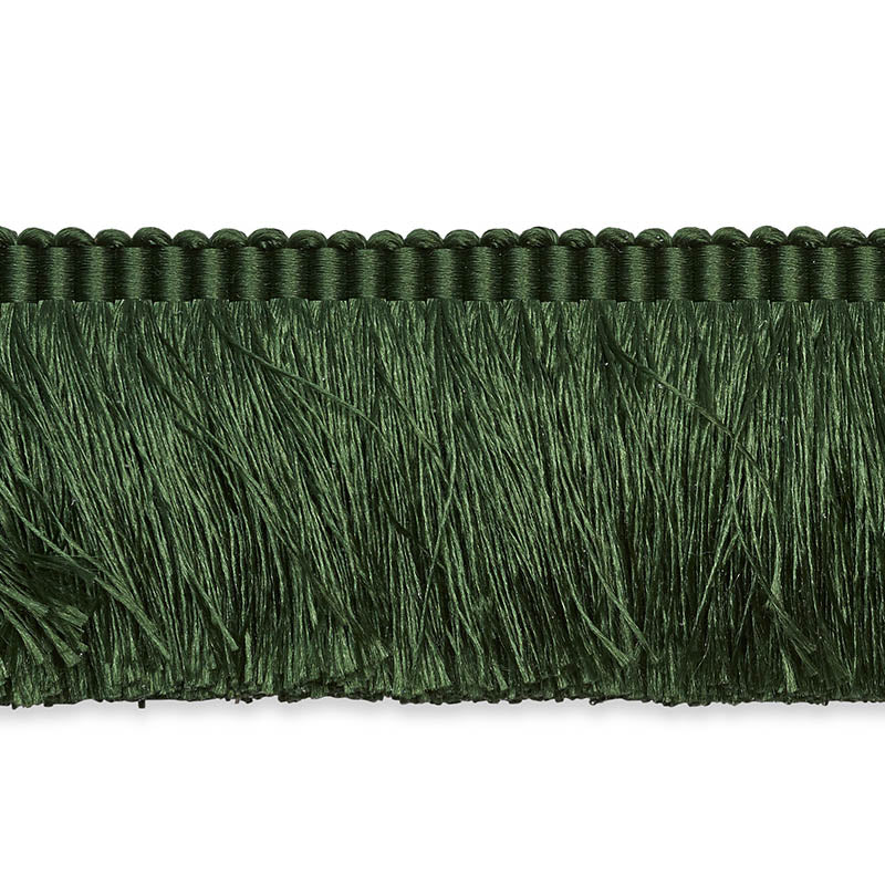 Schumacher FRANCOIS SILK BRUSH FRINGE EMERALD Trim | Atlanta Fabrics