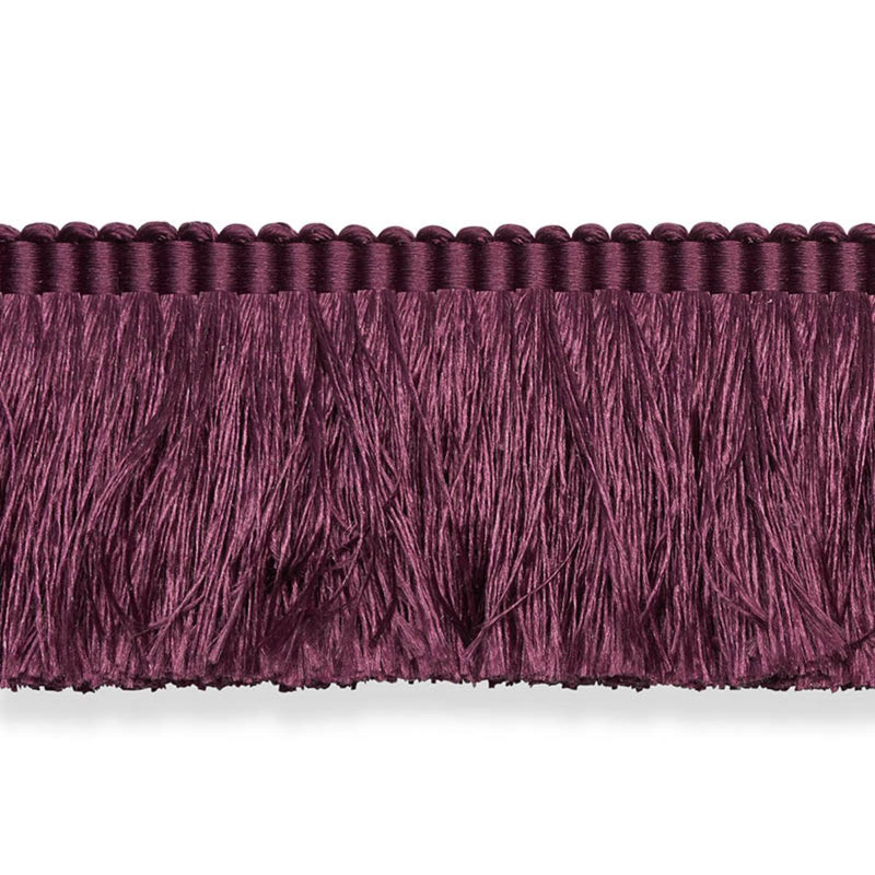 SCHUMACHER FRANCOIS SILK BRUSH FRINGE EGGPLANT TRIM | Atlanta Fabrics