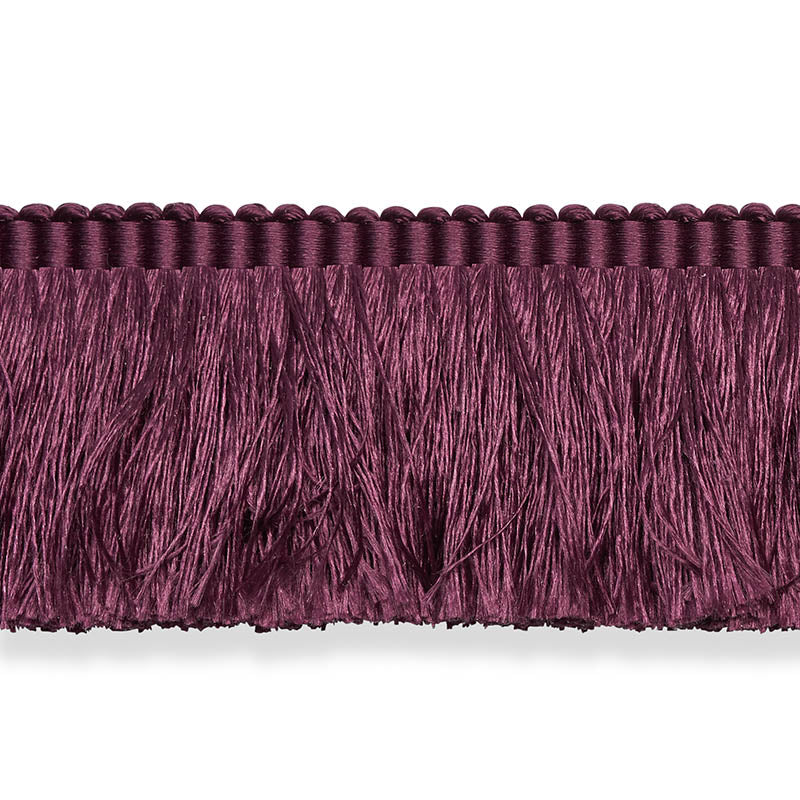 Schumacher FRANCOIS SILK BRUSH FRINGE EGGPLANT Trim | Atlanta Fabrics