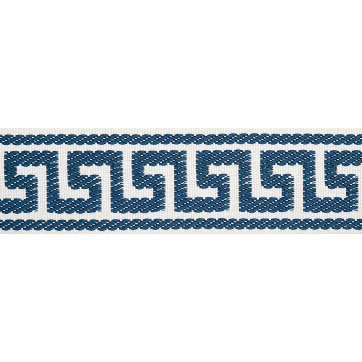 ETIENNE SILK GREEK KEY NARROW NAVY