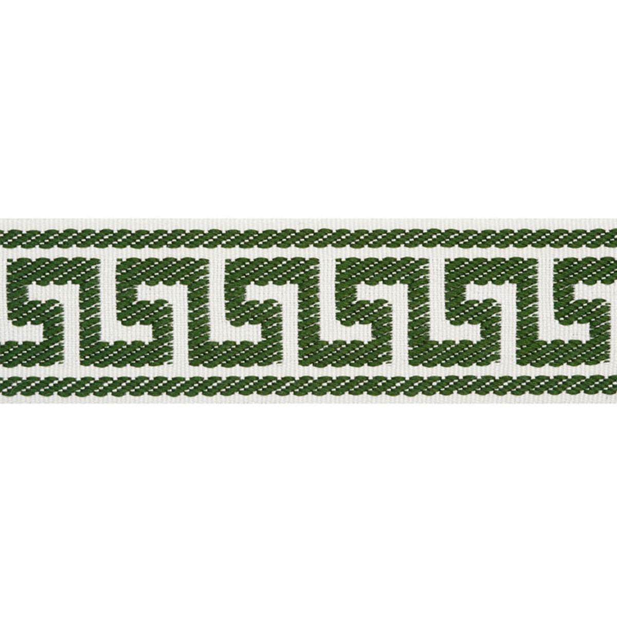 ETIENNE SILK GREEK KEY NARROW EMERALD