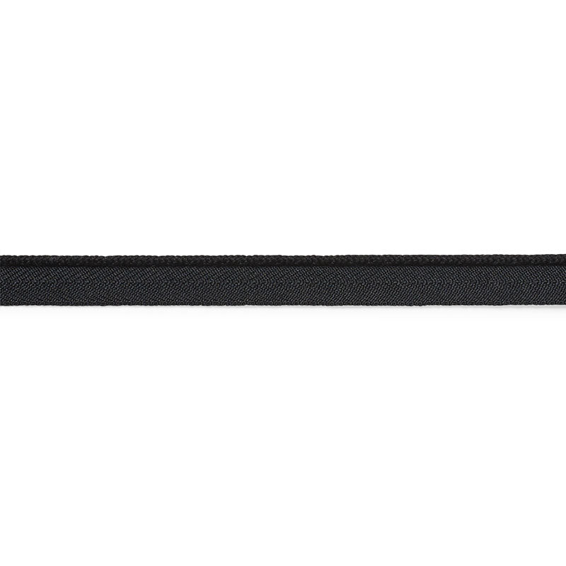 Schumacher CEDRIC COTTON LIP CORD NARROW BLACK Trim | Atlanta Fabrics
