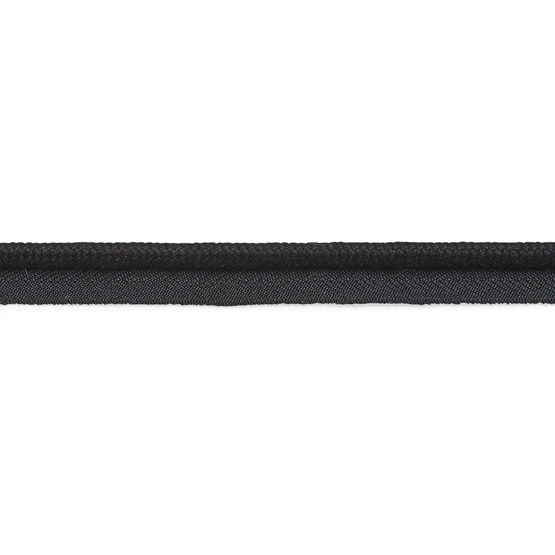 Schumacher CEDRIC COTTON LIP CORD WIDE BLACK Trim | Atlanta Fabrics