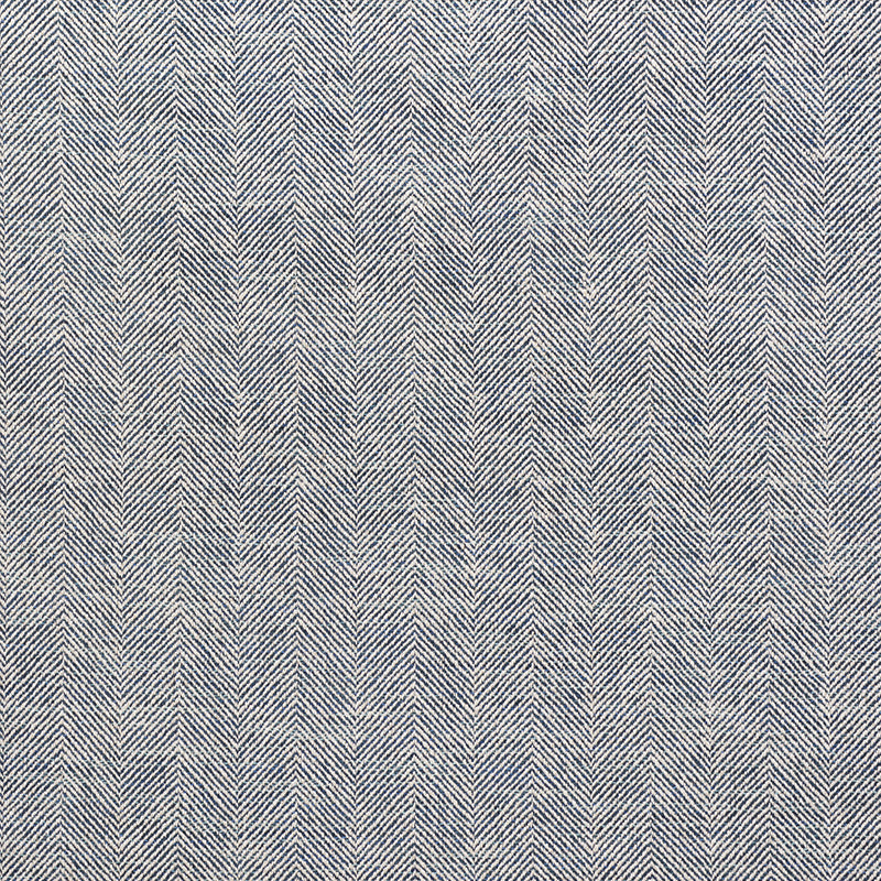 Schumacher CARO HERRINGBONE INDIGO Fabric | Atlanta Fabrics