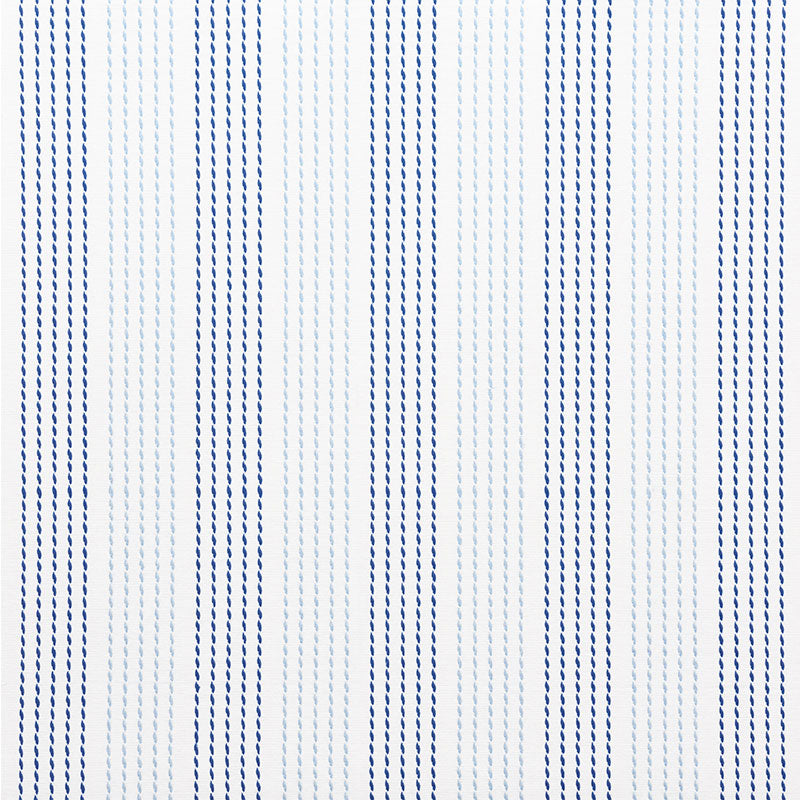 Schumacher RUNNING STITCH BLUES Fabric | Atlanta Fabrics