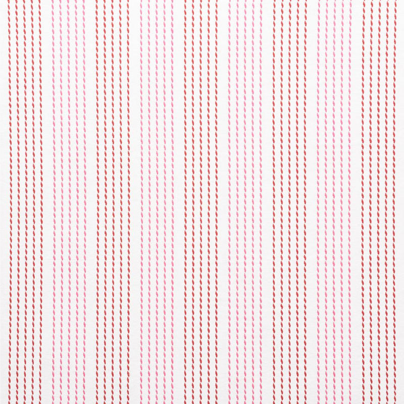 SCHUMACHER RUNNING STITCH RED & PINK FABRIC | Atlanta Fabrics