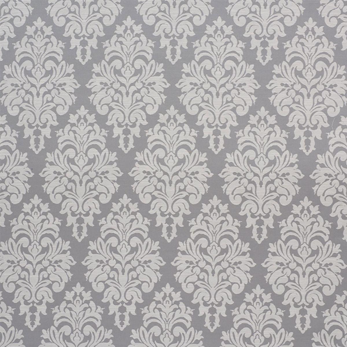 SCHUMACHER DAUPHINE DAMASK INDOOR/OUTDOOR SLATE FABRIC | Atlanta Fabrics