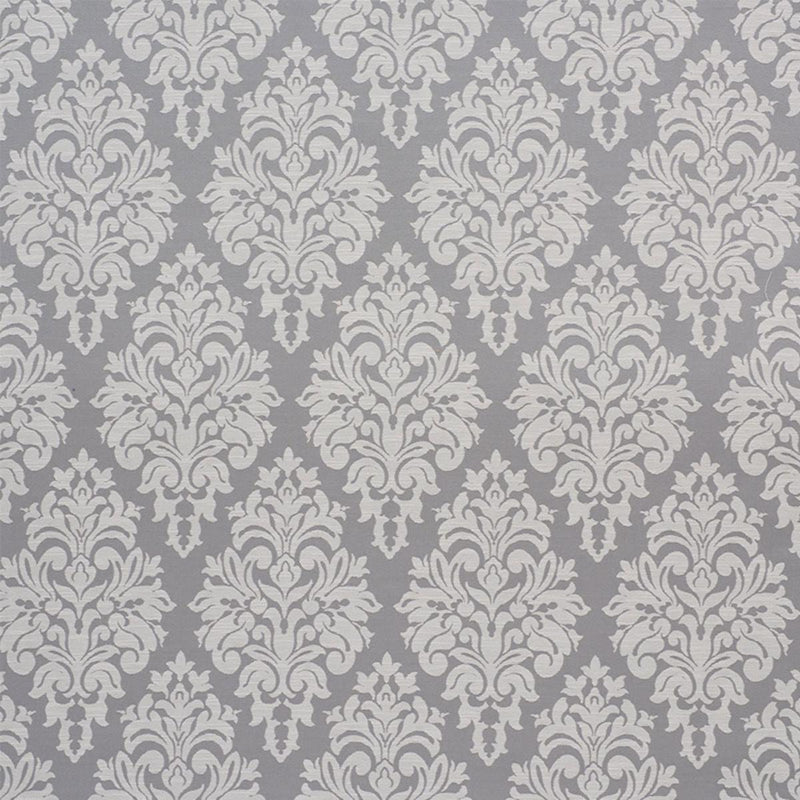 SCHUMACHER DAUPHINE DAMASK INDOOR/OUTDOOR SLATE FABRIC | Atlanta Fabrics