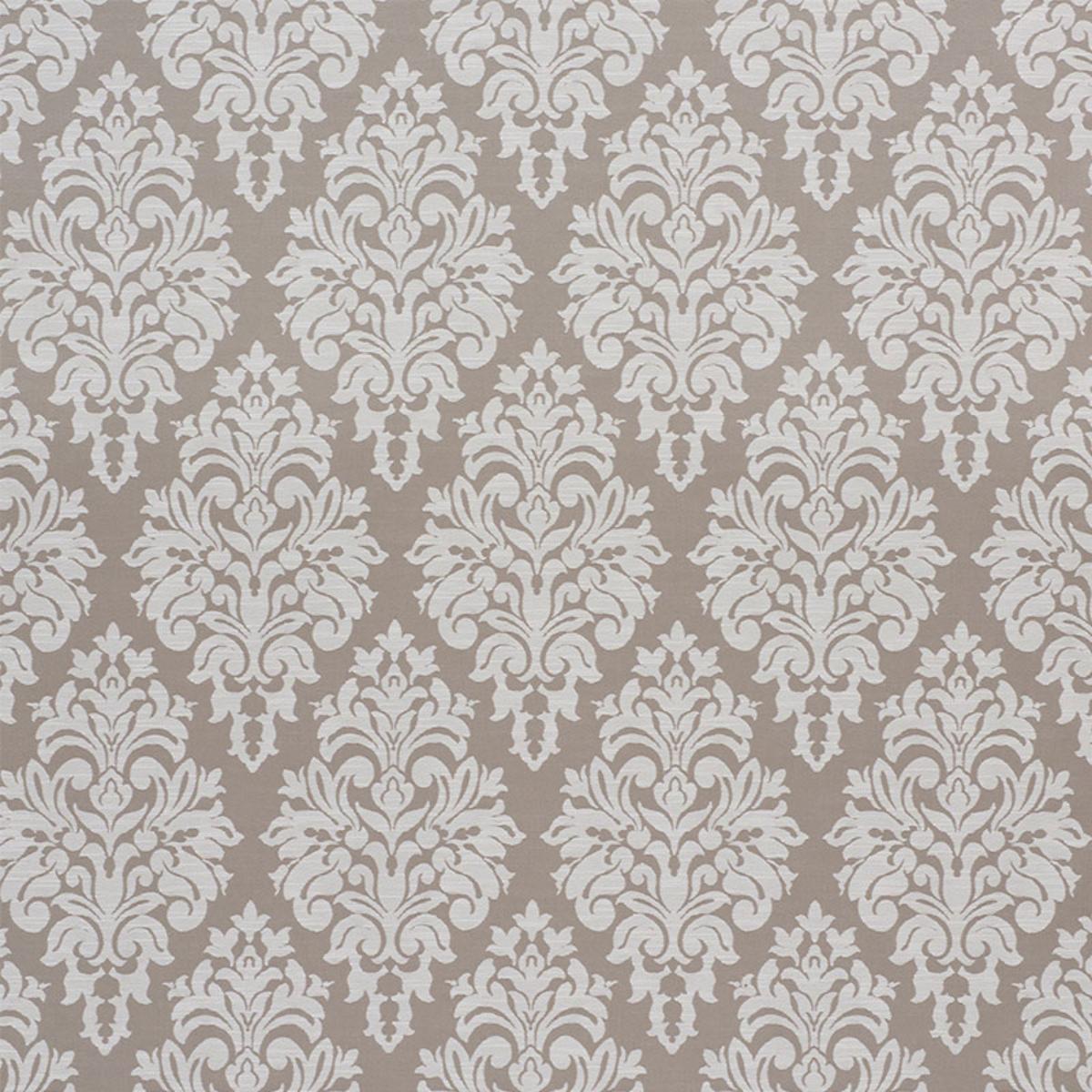 SCHUMACHER DAUPHINE DAMASK INDOOR/OUTDOOR TAUPE FABRIC | Atlanta Fabrics