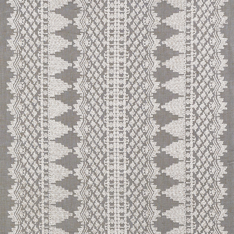 Schumacher Wentworth Embroidery HAZE Fabric | Atlanta Fabrics
