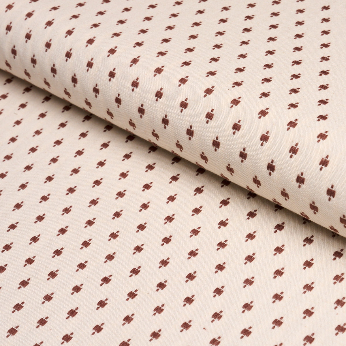 Schumacher BARLOW LIGHT BROWN ON IVORY Fabric | Atlanta Fabrics