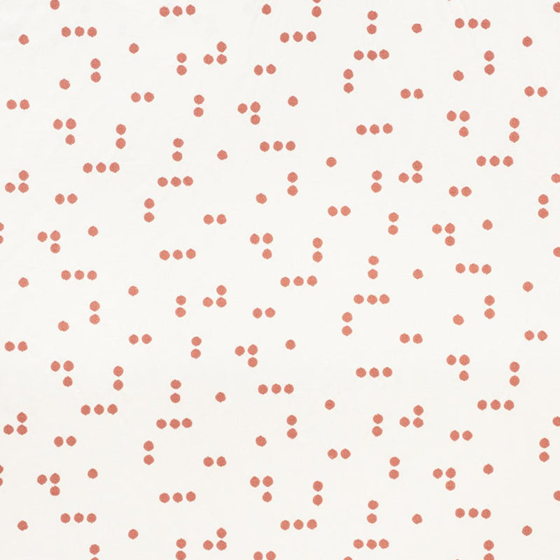 SCHUMACHER GREAT ROCK EMBROIDERY CORAL FABRIC | Atlanta Fabrics