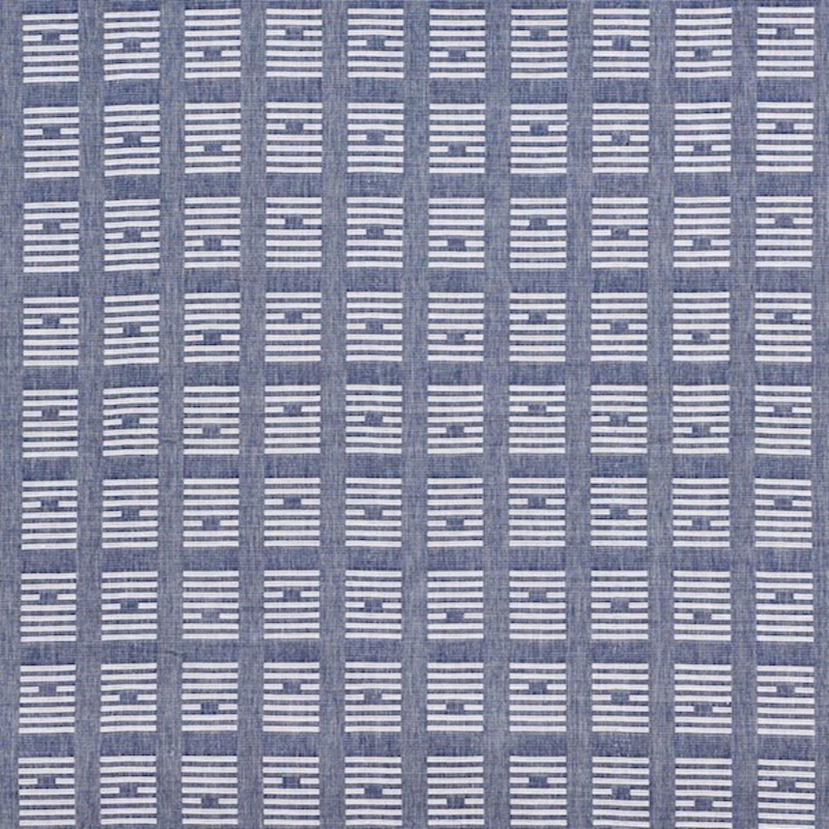 SCHUMACHER TIASQUAM WEAVE NAVY FABRIC | Atlanta Fabrics