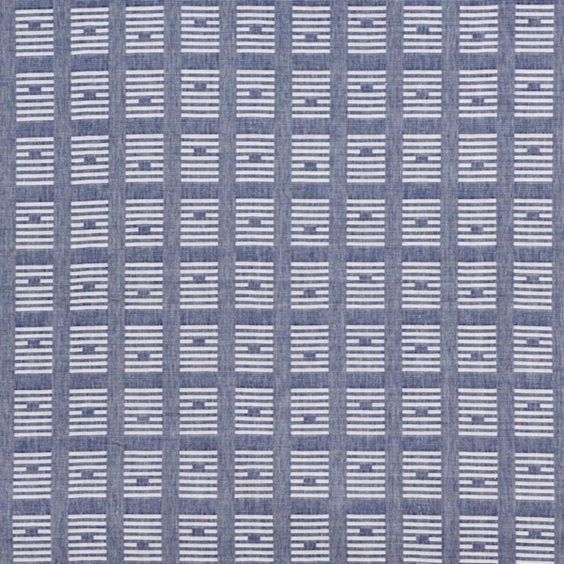 SCHUMACHER TIASQUAM WEAVE NAVY FABRIC | Atlanta Fabrics