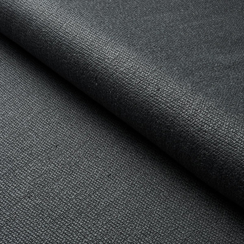 SCHUMACHER FINN HEAVYWEIGHT LINEN CHARCOAL FABRIC | Atlanta Fabrics