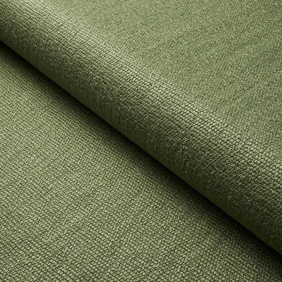 SCHUMACHER FINN HEAVYWEIGHT LINEN MOSS FABRIC | Atlanta Fabrics