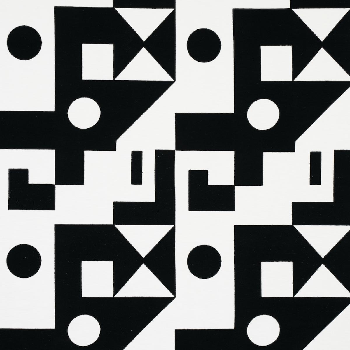 SCHUMACHER BINARY EMBROIDERY BLACK FABRIC | Atlanta Fabrics