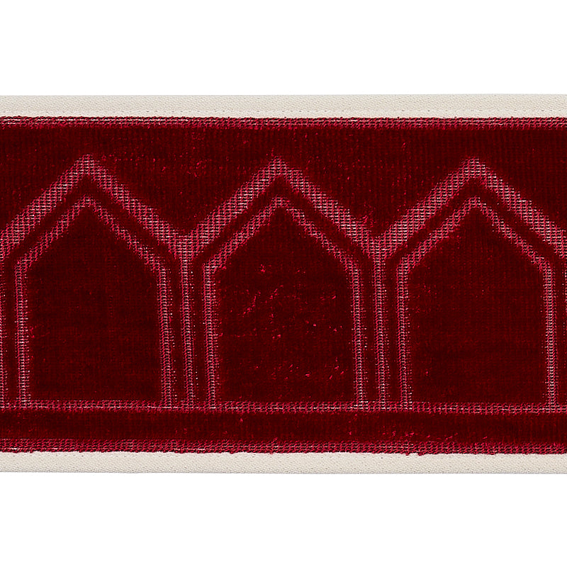 Schumacher VIZIER VELVET TAPE RUBY Trim | Atlanta Fabrics