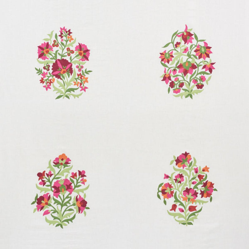 SCHUMACHER ANTALYA MEDALLION EMBROIDERY GARNET FABRIC | Atlanta Fabrics