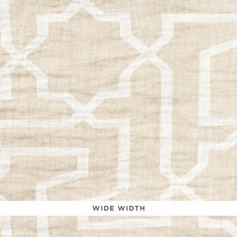 Schumacher ARABESQUE MAZE SHEER NATURAL Fabric | Atlanta Fabrics
