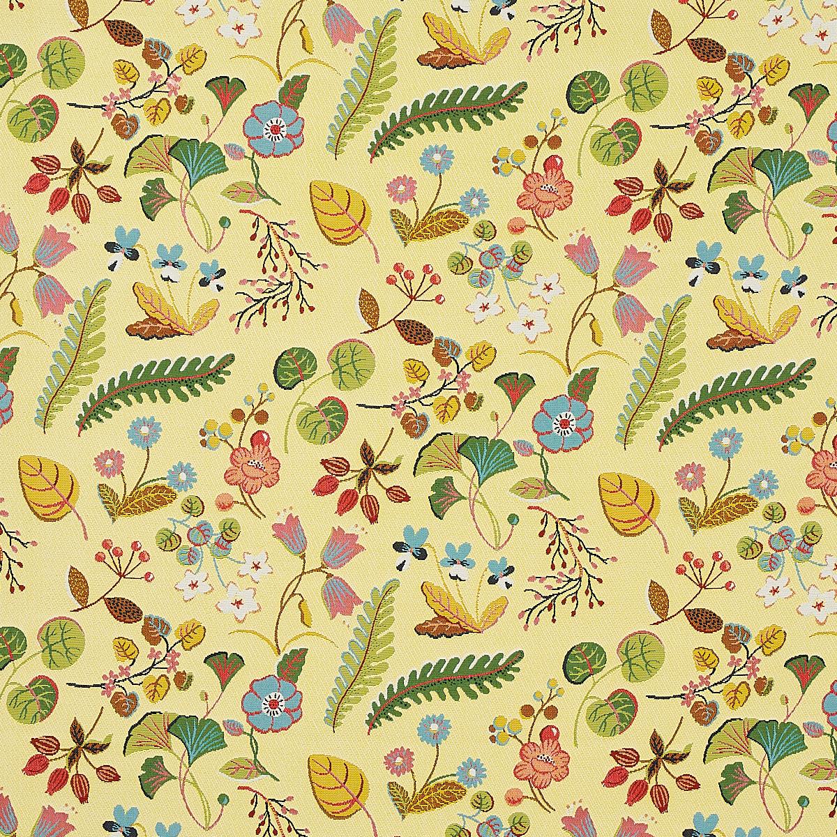 SCHUMACHER BOTANICA INDOOR/OUTDOOR YELLOW FABRIC | Atlanta Fabrics